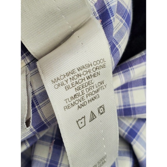 Liz Claiborne Women's Purple Cotton Collared Short Sleeve Buttons Down Shirt 16 - Picture 10 of 12